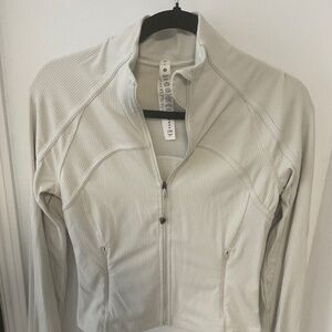 Define Cropped Ribbed Jacket - Color: Bone Size 8